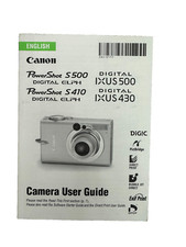 Canon PowerShot S400 / S500 / Digital IXU 500 / IXUS 430 - Camera User Guide