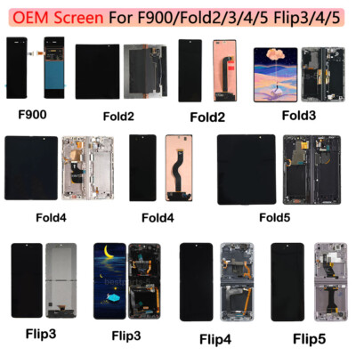 OEM For Samsung Galaxy Z Fold/Fold2/3/4/5 Flip3/4/5/6 LCD Screen Replacement lot