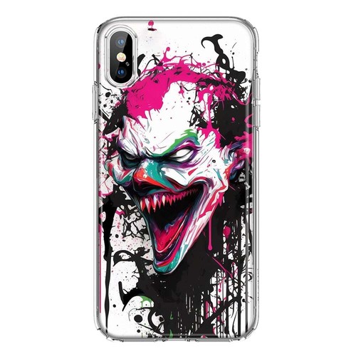 For Apple iPhone XS/X Shockproof Case Evil Joker Face Graffiti