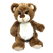 DolliBu Brown Plush Beanie Bear 10" Soft and Cuddly Mischievous Looking