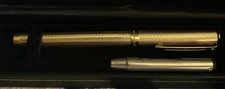 Sheaffer Targa Gold Electro Plated Vintage Fountain Pen 14k Gold Fine Nib