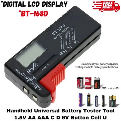 Hand Universal Batterie Tester Werkzeug 1,5V AA AAA C D 9V Knopfzelle U