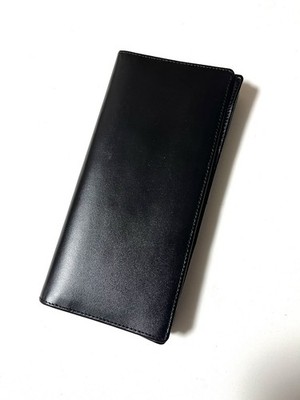 VALENTINI&CO Long Wallet Black Bifold 18.5×9.5cm