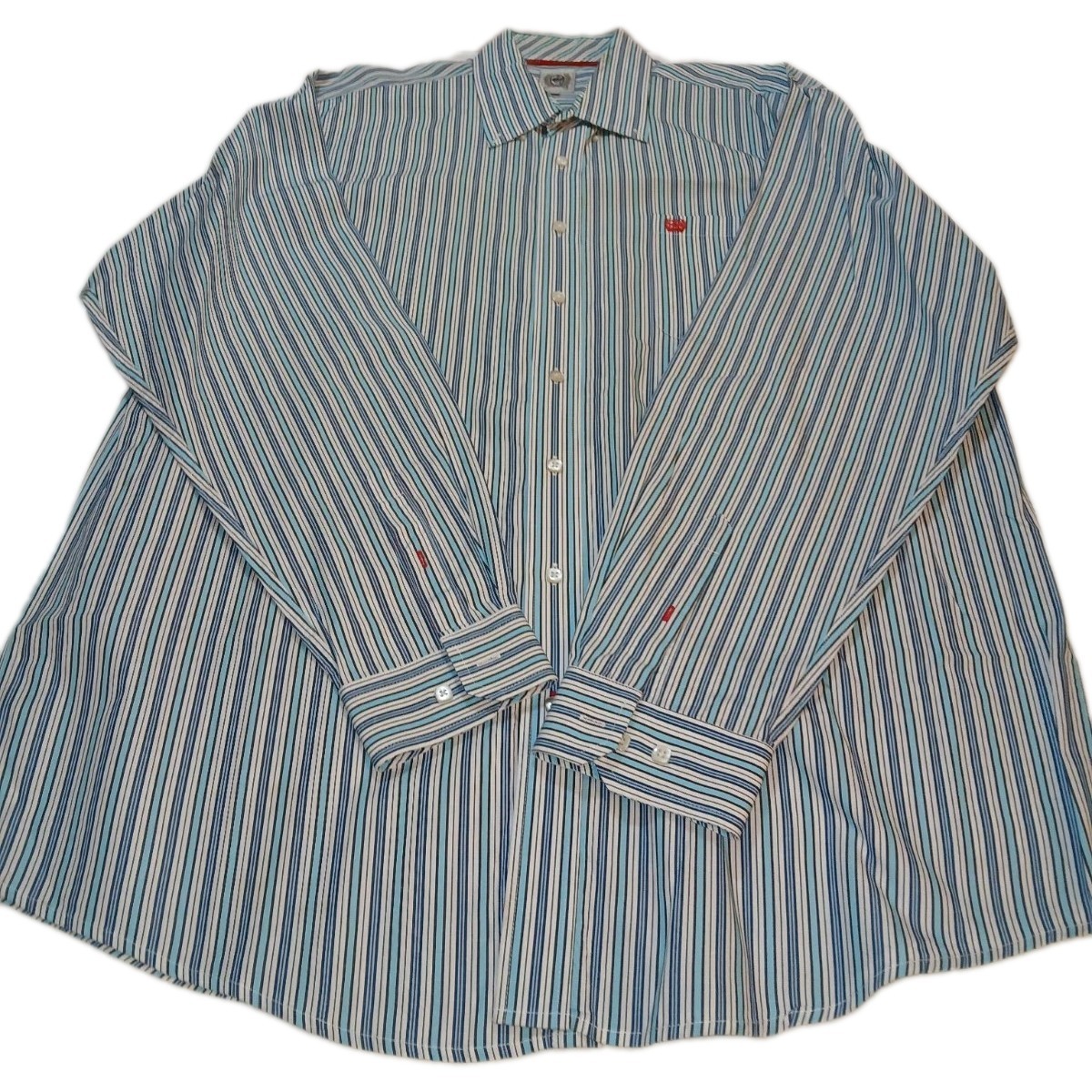Cinch Mens Button Down Casual Western Blue Stripes Long Sleeves Size Xlarge image 5