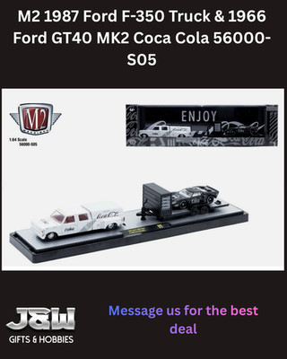 M2 1987 Ford F-350 Truck & 1966 Ford GT40 MK2 Coca Cola 56000-S05 1/64