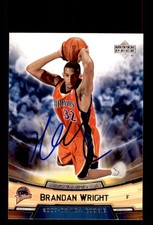 Signed Basketball Card Auto Brandan Wright 2007-08 Upper Deck Rookie Box Set #27