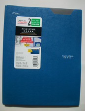 Mead Five Star 2 Pocket Folder Blue Teal Plastic 3 Prong Folders School Supply