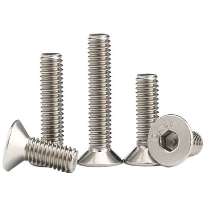 M3 M4 M5 Countersunk Screws A2 Stainless Steel Allen Key Hexagon Socket Bolts