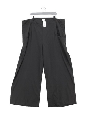 Unique Vintage Damen Hose UK 30 schwarz Baumwolle mit Viskose, Elasthan cropped