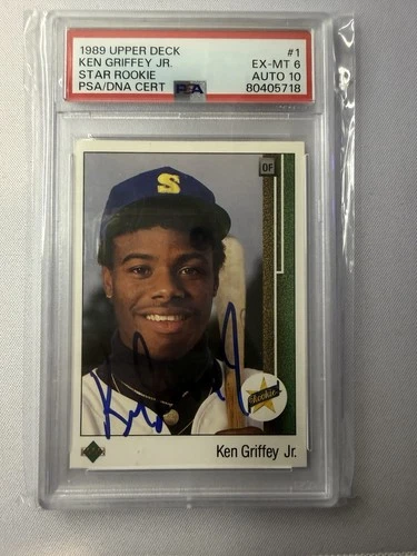 Star Ken Griffey Jr 1989 Upper Deck Star Ken Griffey Jr #1 Auto