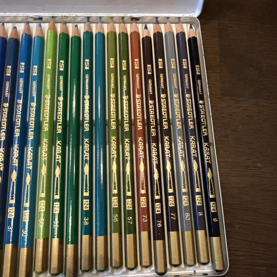 NIOB Staedtler Karat Aquarell 36 Professional Watercolor Pencils In Tin case - Image 4 of 4