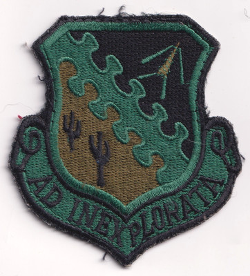 Original 25th Space Range Squadron USAF Patch 3'' Cloth Back Ad Inexplorata