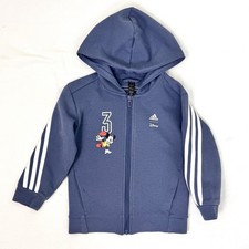 Adidas X Mickey Mouse Blue Three Stripe Full Zip-up Jacket Kids 5-6 2XS