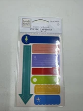 Heidi Grace Matte Card stock Photo Captions Stickers 15 Pieces