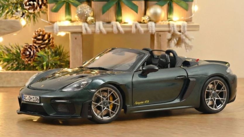 Porsche 718 Spyder RS Norev 1/18 vert cadeau idéal pour collectionneur auto