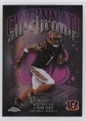 2025 Topps Chrome All-Chrome Team Pink Refractor 15/250 Ja'Marr Chase #ACT-5 sc2