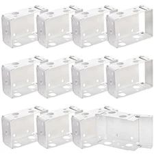Lawei 12 Pack 2.5 Inch Blind Brackets, Low Profile Box Mounting Bracket for Wind