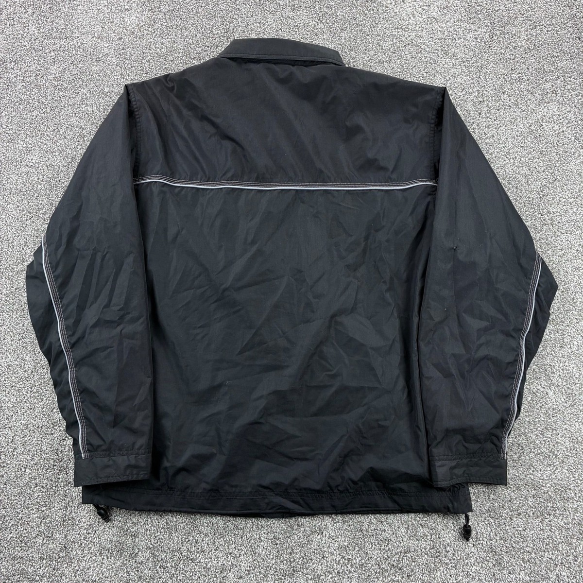 Vintage Y2K Oakley Software Windbreaker Jacket Mens XL Black