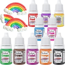 Liquid Food Colouring Set 10 Colours High Concentrated Food Dye Baking Cake