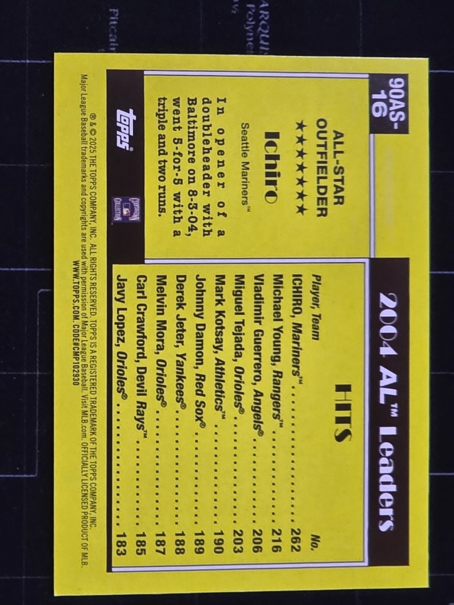 2025 Topps Series Two Baseball - 1990 All-Star #90AS-16 ICHIRO | eBay