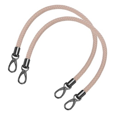 2 Piece 60cm PU Bag Handles - Light Pink, Black