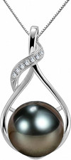 Gifts for Women Wife-Tahitian-Black-Pearl-Necklace-Gift for Wife Wedding Birthda
