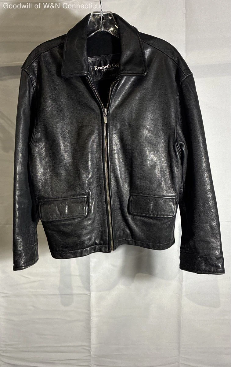 Black Leather 1990s Vintage Outerwear Coats & Jackets for Men for