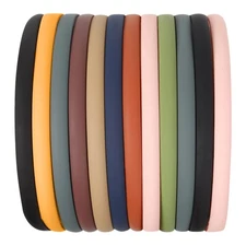 12 PCS 8mm Thin Headbands Women Plastic Teeth Simple Combing Accessories