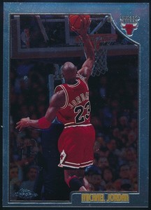 1998-99 TOPPS CHROME MICHAEL JORDAN PREVIEW INSERT CARD #77