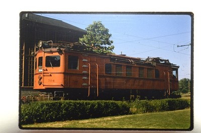 South Shore 704 Ashland Car Works Chicago 11-79 Dupe 35mm Zug Foto Dia