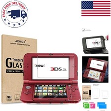 Water Resistant Tempered Glass Crystal Protectors for 3DS XL - 2 Pack