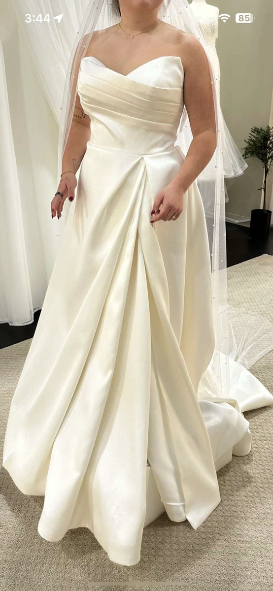 chinese dress ladies LaDivine S436W Long Bridal Gown A Line 3D Floral Applique Wedding Dres  The  Dress Outlet
