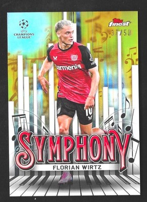 2024-25 Topps Finest UEFA Florian Wirtz Symphony Gold Refractor 37/50
