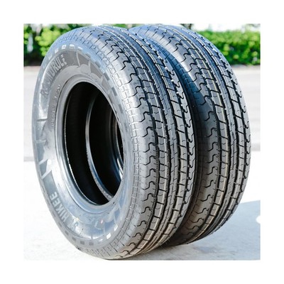 Set of 2 (TWO) Roundrule ST Hikee Semi Steel Premium Trailer Radial Tires-ST2...
