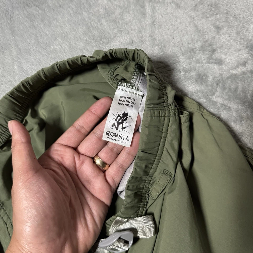 Pantalones Cortos Gramicci Para Hombres L Pullon Cintura Elástica Cinturón Chino Exterior Algodón De Colección Y2K Foto 3 de 4