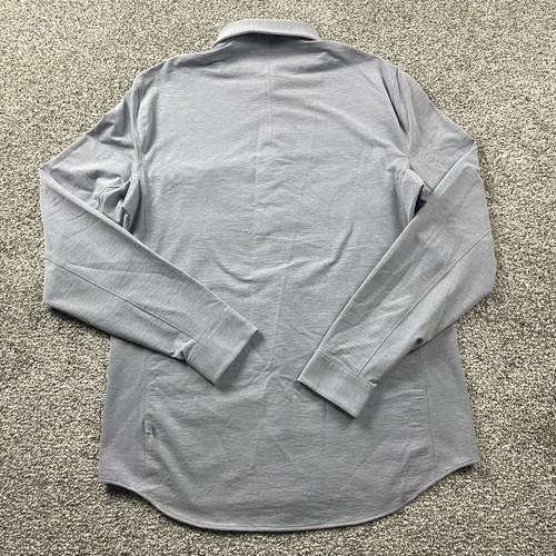 Lululemon Shirt Men Medium Gray Button Performance Vented One Thing At A Time - Picture 12 of 14