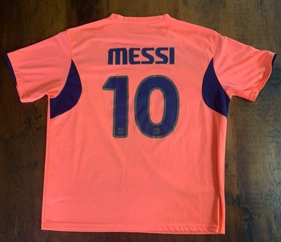 2009-10 Lionel Messi #10 FC Barcelona Jersey Orange Men's Size