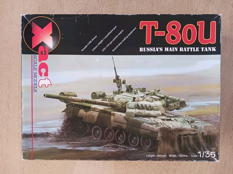 Xact Scale Models 1/35 T-80U Russian Main Battle Tank 35001 Armor Model Kit