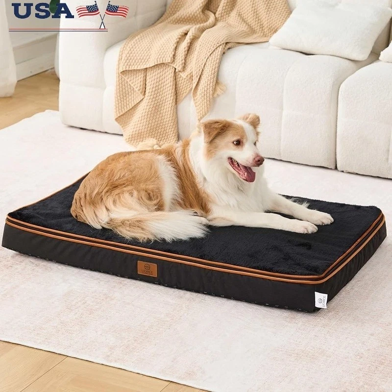 Orthopedic Dog Bed Memory Foam Waterproof Removable Cover Easy Clean Pet Mat New