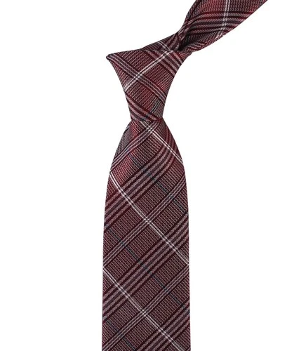 Tommy Hilfiger Men's Jeffrey Plaid Tie Dark Red OS NWT image 3
