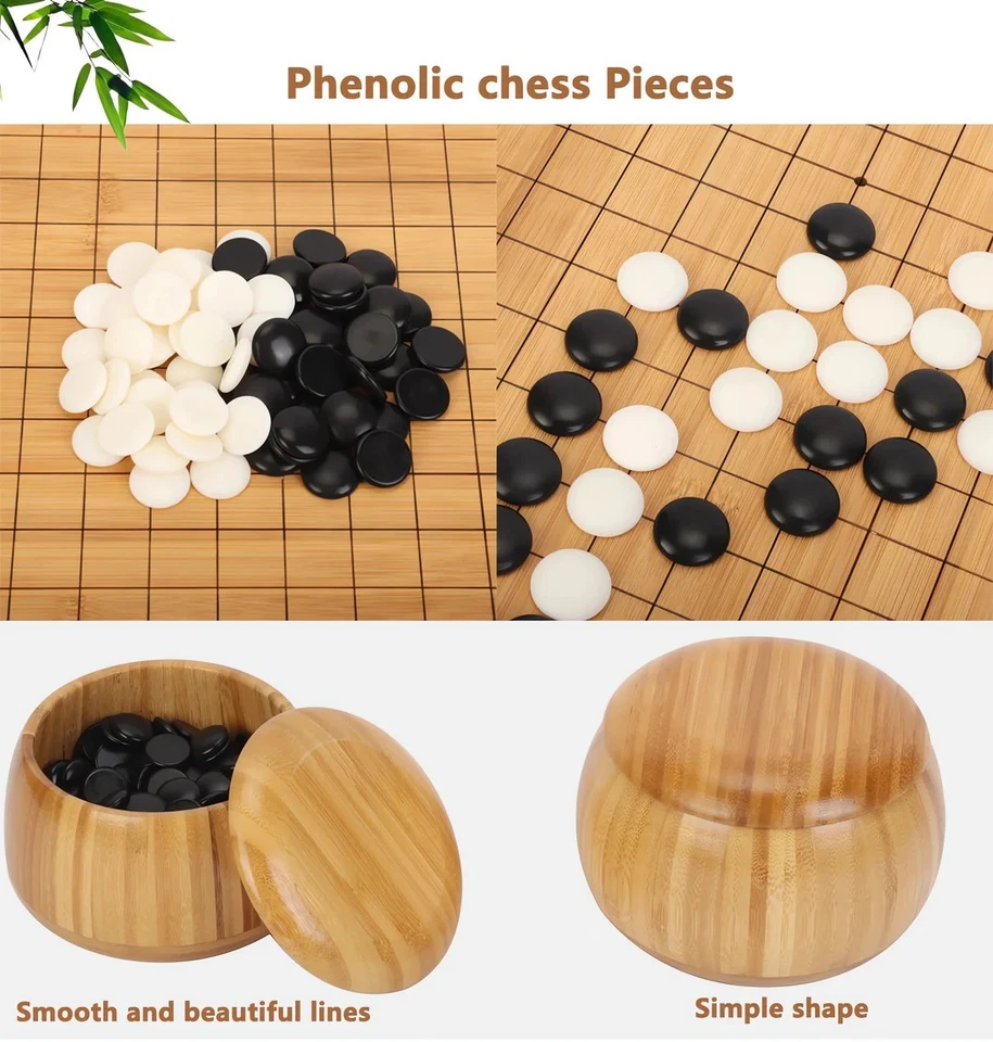 SPP Chinese Go Board (Weiqi) & Chess Board(Xiangqi) Game Set – Bamboo Board - Image 4 of 4