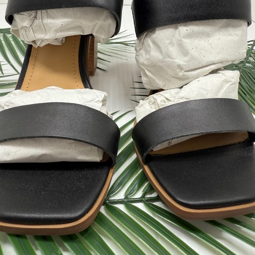Lisa Vicky Oasis-V Black Block Heel Sandals Womens 8.5 NIB Strappy Dress Shoes - Picture 3 of 11