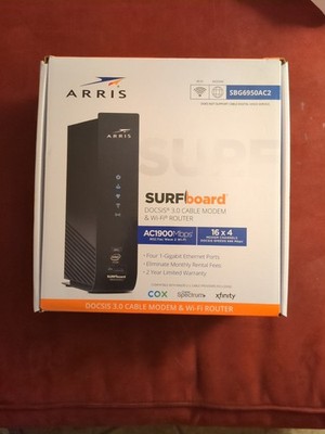 ARRIS SURFboard (16x4) DOCSIS 3.0 Cable Modem/ AC1900 Dual-Band Wi-Fi Router!! 