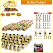35 Pcs Brake Line Fittings Assortment Kit For 316 14 Inverted Flare Cop...