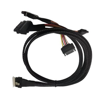SFF8654 8I Slim SAS zu 2 SFF8639 NVMe U.2 Festplattenkabel Adapter für Server PC