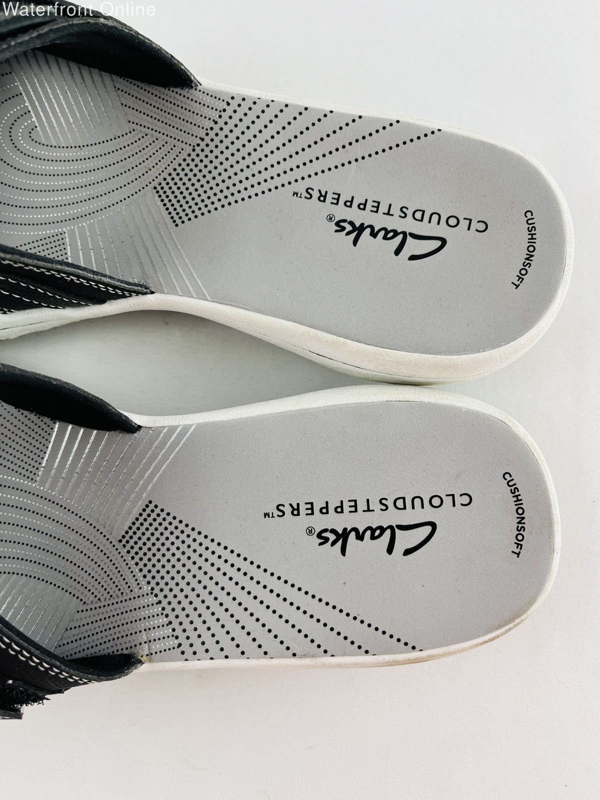 Clarks Cloud Steppers Black Solid Slip-On Sandal … - image 8