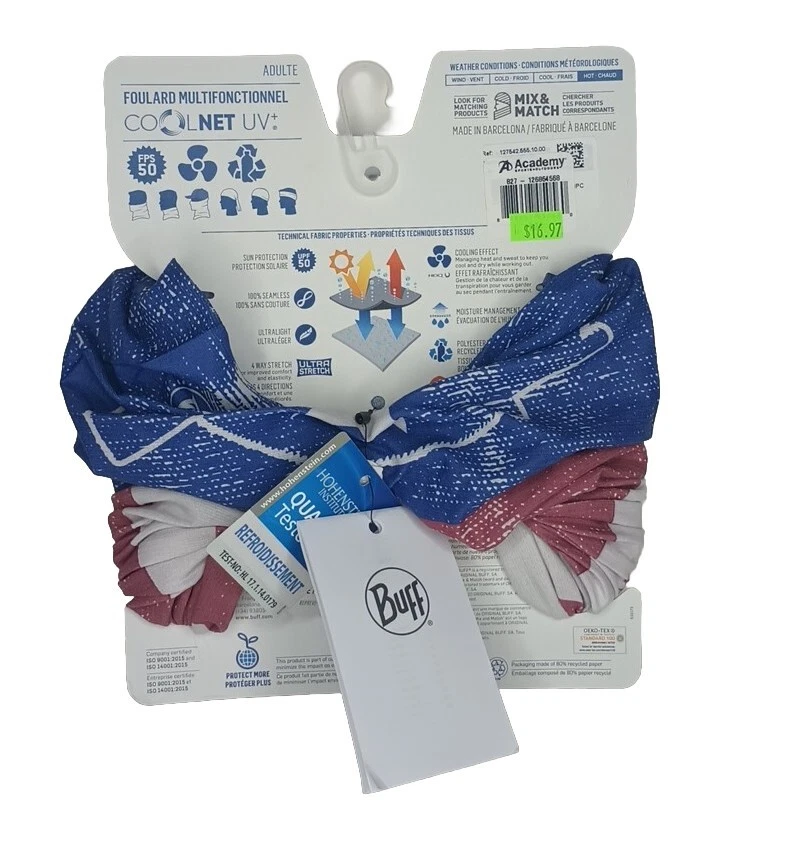 Buff Unisex-Adult CoolNet UV+ Multifunctional Headwear,One Size,Texas Tri - Image 3 of 3