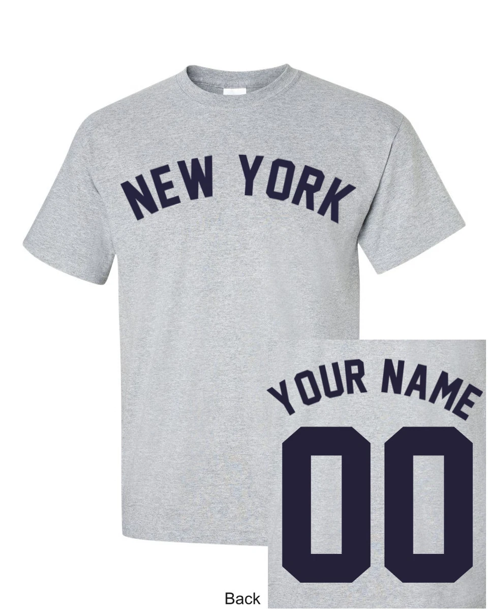 Yankees CUSTOM Name & Number Navy T-Shirt Jersey Personalized