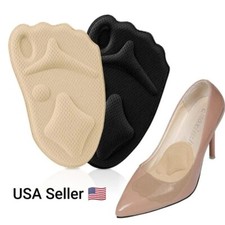 4D Sole High Heel Foot Cushions Forefoot Anti-Slip Insole Breathable Shoes Women