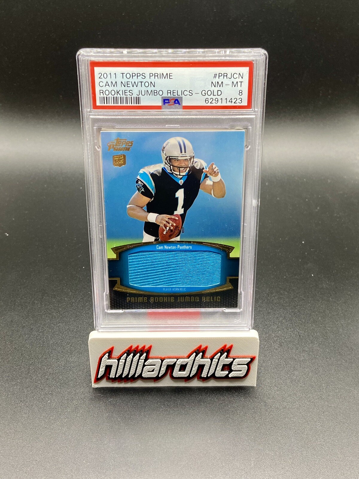 Cam Newton Topps Prime Rookies Jumbo Relics #PRJCN Gold